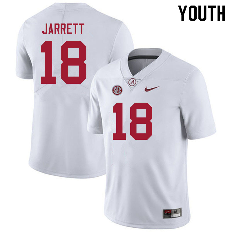 Youth #18 Blake Jarrett Alabama White Tide College Football Jerseys Sale-White